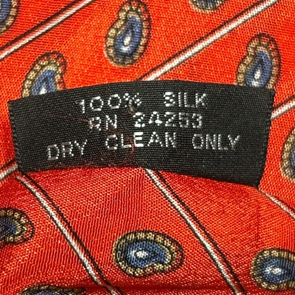VTG Specialty House‎ 100% Silk Necktie Accessory Red Paisley 2.25